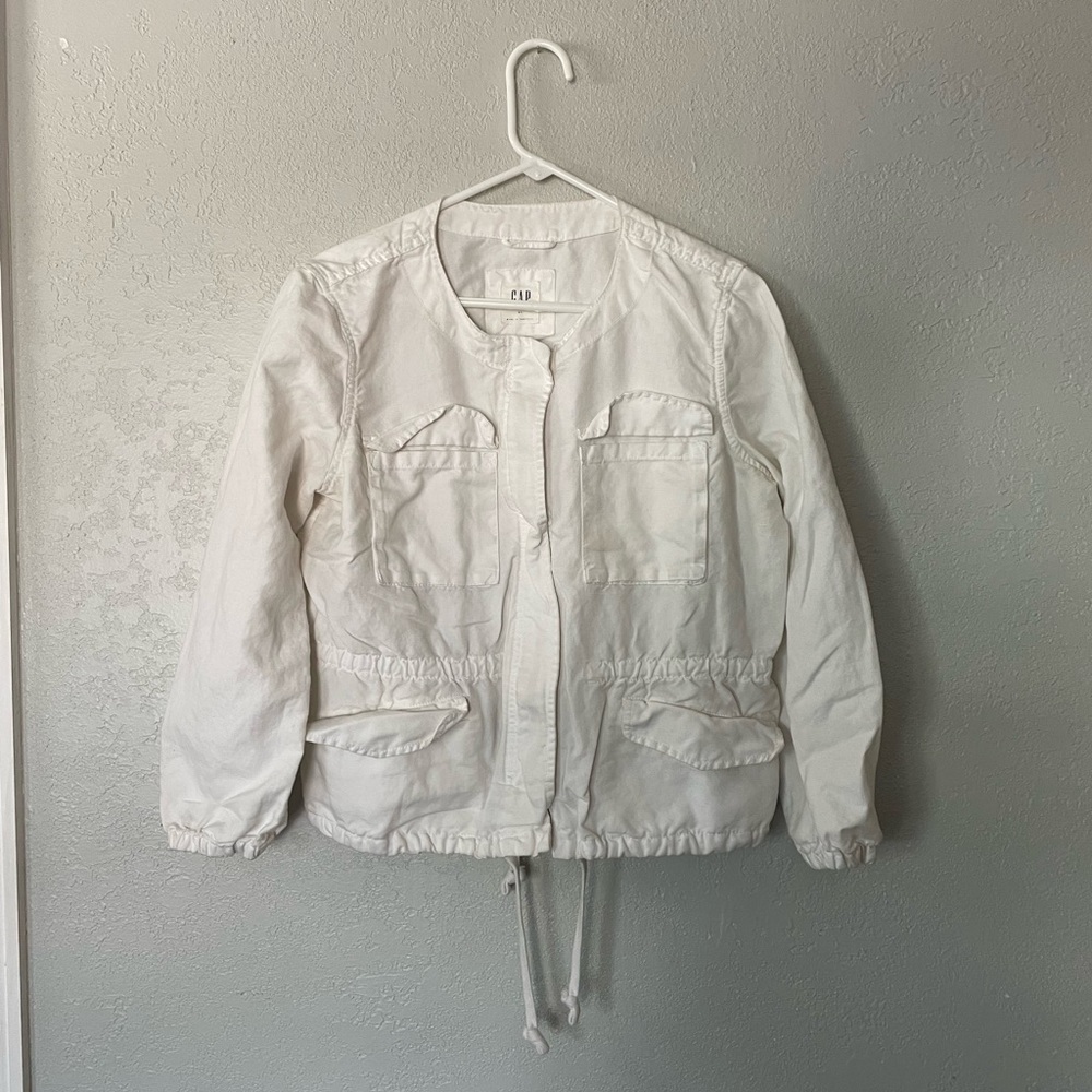 Gap white utility jacket
